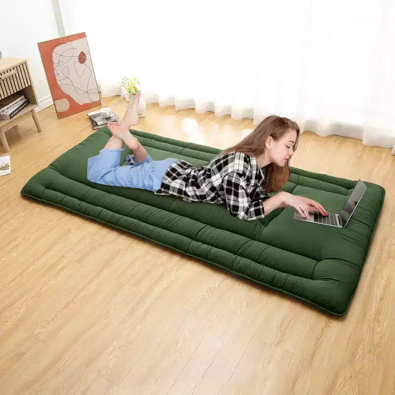 Materasso Pieghevole da Pavimento, Tappetino per Dormire Arrotolabile in Schiuma in Stile Giapponese, Letto Tatami da Pavimento Salvaspazio per Soggiorno o Camera da Letto