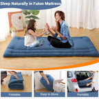 Materasso Pieghevole da Pavimento, Tappetino per Dormire Arrotolabile in Schiuma in Stile Giapponese, Letto Tatami da Pavimento Salvaspazio per Soggiorno o Camera da Letto