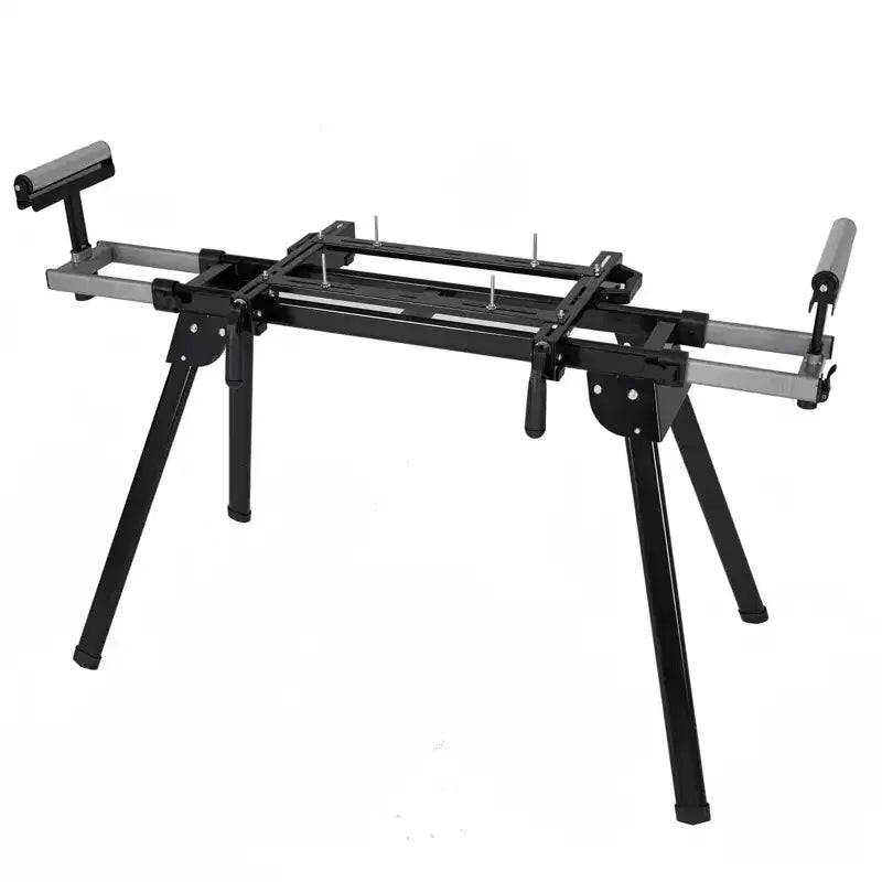 Miter Saw Stand with Durable Iron Skeleton frame, 440 Lbs Load Capacity Saw Stand, 76-4/5'' Max Sliding Rail, Compatible with Most Brands