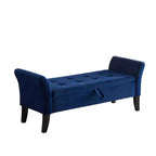 Panca Contenitore Imbottita da 130 cm, Poggiapiedi di Lusso, Panca da Ingresso, Panca da Fondo Letto con Bottoni Tuftati e Cerniera di Sicurezza per Camera da Letto