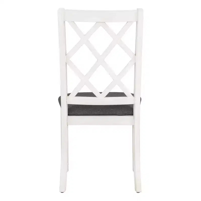 Set da pranzo 5 pezzi per 4 persone in stile rustico, tavolo da cucina rotondo in legno con 4 sedie imbottite