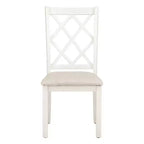 Set da pranzo 5 pezzi per 4 persone in stile rustico, tavolo da cucina rotondo in legno con 4 sedie imbottite
