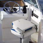 Sedili pieghevoli per barca a schienale basso, confezione da 2 - Sedie nautiche imbottite spesse e impermeabili - Design pieghevole salvaspazio - Ergonomiche e resistenti per la pesca