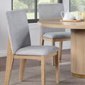 GDFStudio Joy Modern Wooden Linen Upholstered Dining Chair (Set of 2)