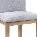 Sedia da pranzo moderna imbottita in lino e legno Joy di GDFStudio (set di 2)