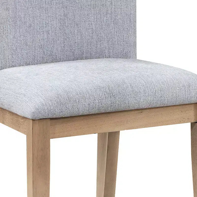 Sedia da pranzo moderna imbottita in lino e legno Joy di GDFStudio (set di 2)