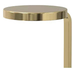 Tavolino Lauryn Moderno Contemporaneo largo 25 cm in Metallo Bianco/Oro, Completamente Assemblato