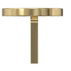 Tavolino Lauryn Moderno Contemporaneo largo 25 cm in Metallo Bianco/Oro, Completamente Assemblato