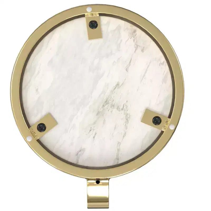 Tavolino Lauryn Moderno Contemporaneo largo 25 cm in Metallo Bianco/Oro, Completamente Assemblato