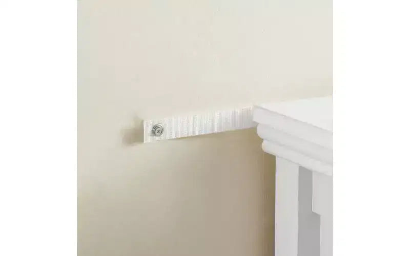 JVNOXK Armadietto moderno a sei cassetti in stile rustico, organizzatore per guardaroba, armadietto porta abiti per soggiorno con guide metalliche per cassetti, bianco