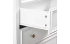 JVNOXK Armadietto moderno a sei cassetti in stile rustico, organizzatore per guardaroba, armadietto porta abiti per soggiorno con guide metalliche per cassetti, bianco