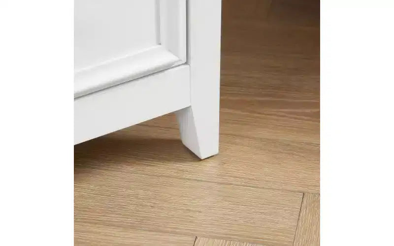 JVNOXK Armadietto moderno a sei cassetti in stile rustico, organizzatore per guardaroba, armadietto porta abiti per soggiorno con guide metalliche per cassetti, bianco