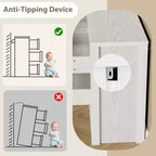 Comò a 9 cassetti per camera da letto, cassettiera moderna ampia, cassettiera grande in legno, organizer contenitore senza maniglie per soggiorno, ingresso, corridoio