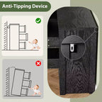 Comò a 9 cassetti per camera da letto, cassettiera moderna ampia, cassettiera grande in legno, organizer contenitore senza maniglie per soggiorno, ingresso, corridoio