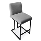 Set di 2 Moderni Sgabelli da Bar a Contatore con Schienale, Sedie da Cucina Imbottite da 25" con Base a Slitta in Metallo Nero - Panipeachy