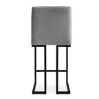 Set di 2 Moderni Sgabelli da Bar a Contatore con Schienale, Sedie da Cucina Imbottite da 25" con Base a Slitta in Metallo Nero - Panipeachy
