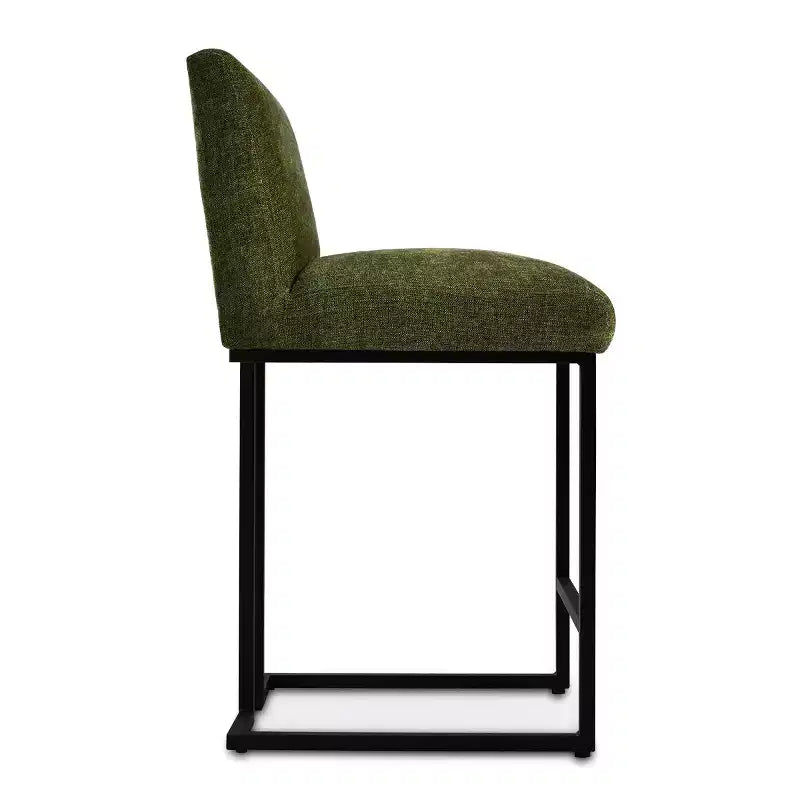 Set di 2 Moderni Sgabelli da Bar a Contatore con Schienale, Sedie da Cucina Imbottite da 25" con Base a Slitta in Metallo Nero - Panipeachy