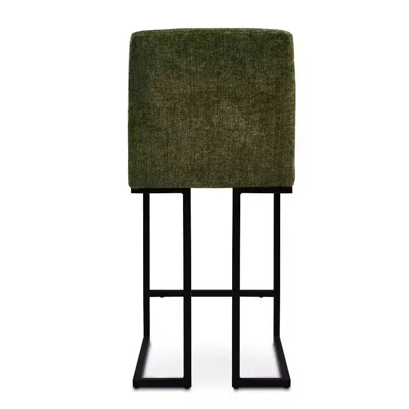 Set di 2 Moderni Sgabelli da Bar a Contatore con Schienale, Sedie da Cucina Imbottite da 25" con Base a Slitta in Metallo Nero - Panipeachy