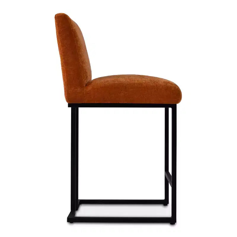 Set di 2 Moderni Sgabelli da Bar a Contatore con Schienale, Sedie da Cucina Imbottite da 25" con Base a Slitta in Metallo Nero - Panipeachy