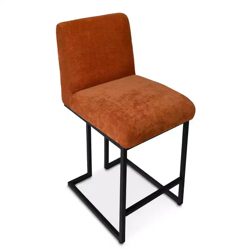 Set di 2 Moderni Sgabelli da Bar a Contatore con Schienale, Sedie da Cucina Imbottite da 25" con Base a Slitta in Metallo Nero - Panipeachy