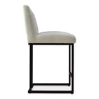 Set di 2 Moderni Sgabelli da Bar a Contatore con Schienale, Sedie da Cucina Imbottite da 25" con Base a Slitta in Metallo Nero - Panipeachy