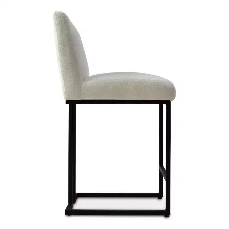 Set di 2 Moderni Sgabelli da Bar a Contatore con Schienale, Sedie da Cucina Imbottite da 25" con Base a Slitta in Metallo Nero - Panipeachy