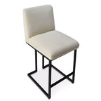 Set di 2 Moderni Sgabelli da Bar a Contatore con Schienale, Sedie da Cucina Imbottite da 25" con Base a Slitta in Metallo Nero - Panipeachy