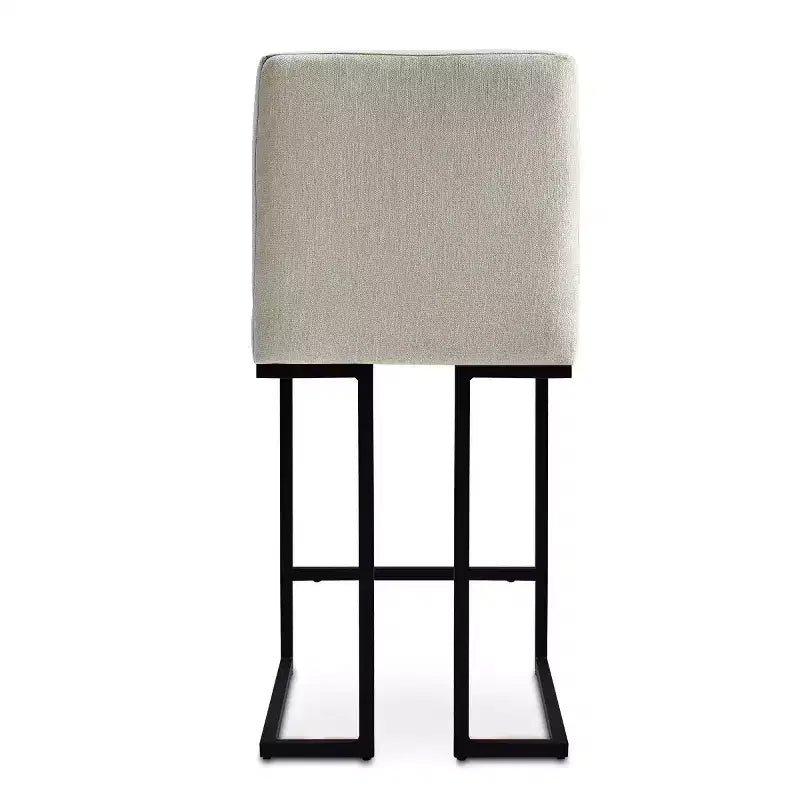 Set di 2 Moderni Sgabelli da Bar a Contatore con Schienale, Sedie da Cucina Imbottite da 25" con Base a Slitta in Metallo Nero - Panipeachy