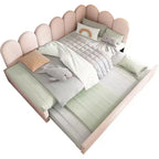 Bellemave Letto a Giorno Singolo in Velluto Imbottito con Letto Estraibile, Struttura Divano Letto Multifunzionale per Camera da Letto e Soggiorno.