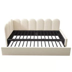Bellemave Letto a Giorno Singolo in Velluto Imbottito con Letto Estraibile, Struttura Divano Letto Multifunzionale per Camera da Letto e Soggiorno.