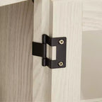 JVNOXK Mobile TV in stile rustico a doppia anta da 60 pollici, design a fienile, mobile porta TV rustico, mobile multimediale moderno con spazio di archiviazione, bianco
