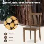 Sedia da pranzo in legno massello Ora Maison Sedia laterale moderna stile coloniale con schienale a doghe e seduta sagomata, Set di 2