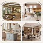 Sedia da pranzo in legno massello Ora Maison Sedia laterale moderna stile coloniale con schienale a doghe e seduta sagomata, Set di 2