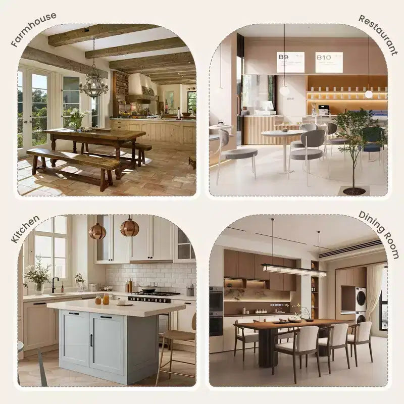 Sedia da pranzo in legno massello Ora Maison Sedia laterale moderna stile coloniale con schienale a doghe e seduta sagomata, Set di 2