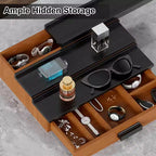 Espositore per Profumi in Legno a 3 Livelli Organizer per Profumi con Cassetto a Scomparsa Alzata per Fragranze per Decorazione da Banco Regalo Unico