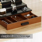 Espositore per Profumi in Legno a 3 Livelli Organizer per Profumi con Cassetto a Scomparsa Alzata per Fragranze per Decorazione da Banco Regalo Unico