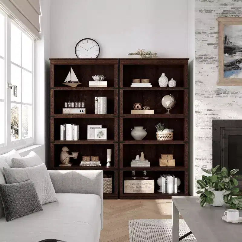 Libreria Moderna a 5 Ripiani, Scaffale in Legno Alto 171 cm con Ripiani Aperti, Scaffale per Soggiorno, Ufficio