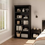 5 Tier Moden Bookcase, 67.4 Tall Wooden Bookshelves with Oopen Shelves, Book Shelf for Living Room, Office