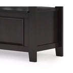 Panca contenitore per ingresso Halifax in legno massello, stile transizionale, larghezza 91 cm