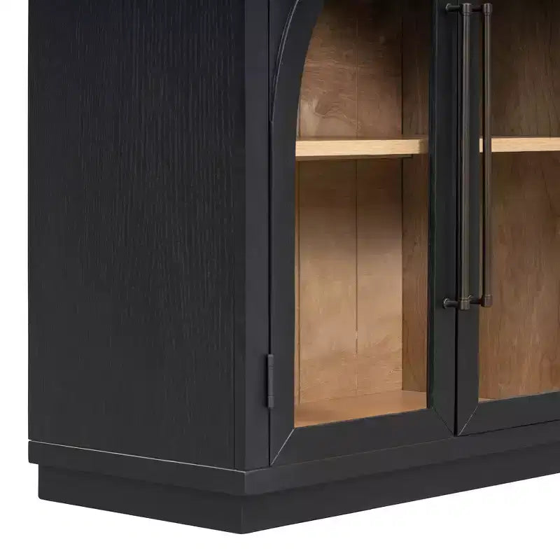 Mobile buffet contenitore a 4 ante Luxystar con ripiani regolabili per cucina, sala da pranzo e soggiorno
