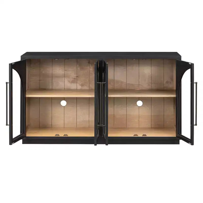 Mobile buffet contenitore a 4 ante Luxystar con ripiani regolabili per cucina, sala da pranzo e soggiorno