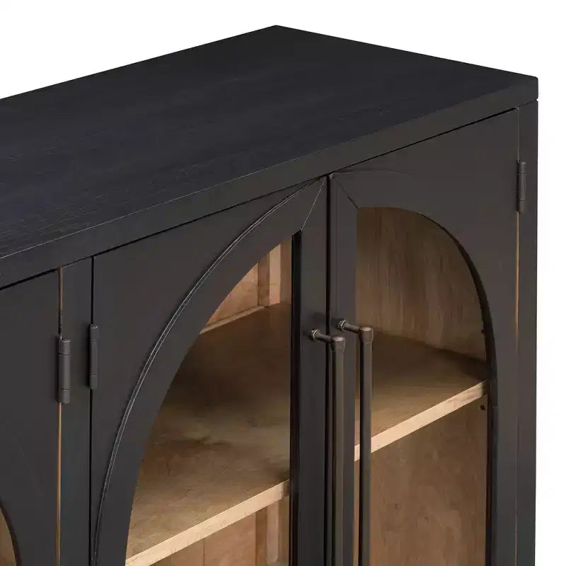 Mobile buffet contenitore a 4 ante Luxystar con ripiani regolabili per cucina, sala da pranzo e soggiorno