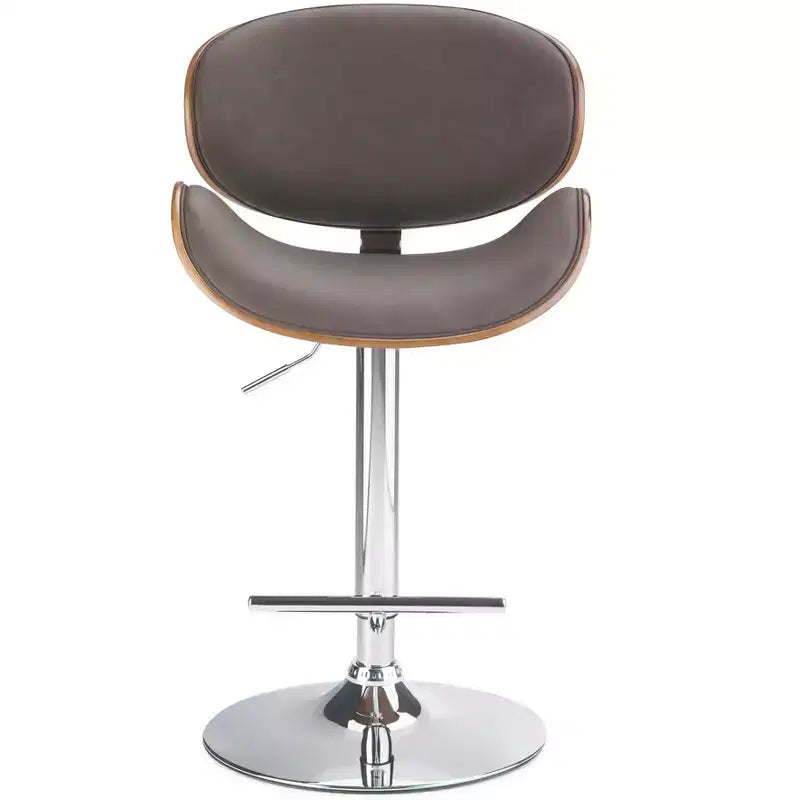Sgabello da bar girevole regolabile Avondale Mid Century Modern 33 pollici in legno curvato
