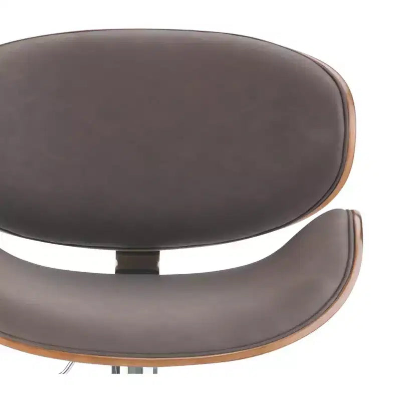 Sgabello da bar girevole regolabile Avondale Mid Century Modern 33 pollici in legno curvato