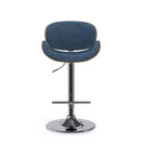Sgabello da bar girevole regolabile Avondale Mid Century Modern 33 pollici in legno curvato