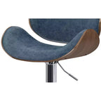 Sgabello da bar girevole regolabile Avondale Mid Century Modern 33 pollici in legno curvato