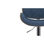 Sgabello da bar girevole regolabile Avondale Mid Century Modern 33 pollici in legno curvato