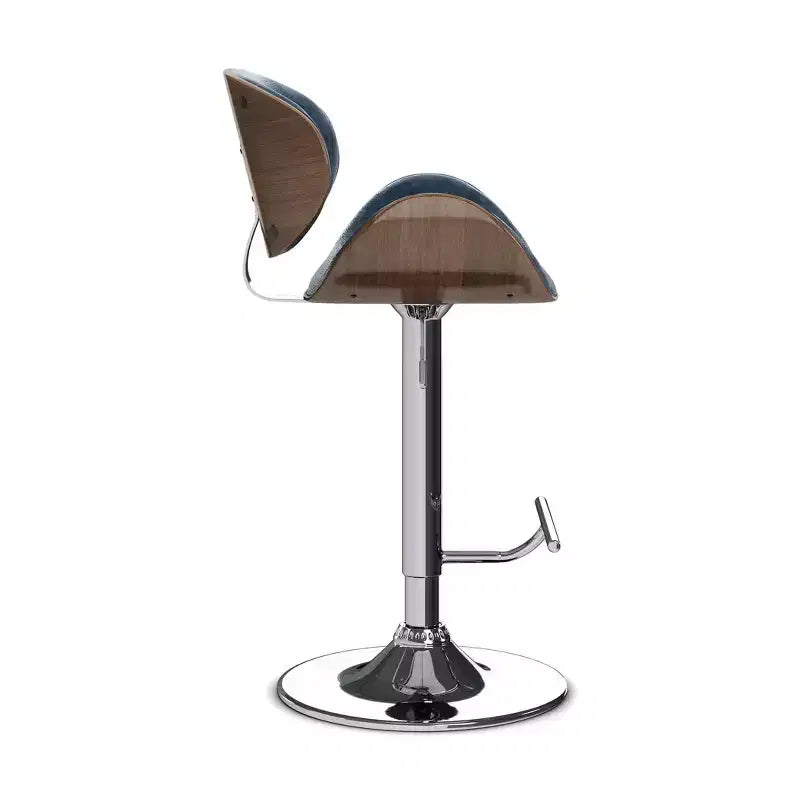 Sgabello da bar girevole regolabile Avondale Mid Century Modern 33 pollici in legno curvato