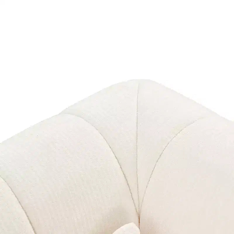 Divano componibile da 369,6 cm con rivestimento in poliestere beige, 4 pezzi, per soggiorno