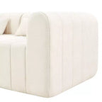 Divano componibile da 369,6 cm con rivestimento in poliestere beige, 4 pezzi, per soggiorno